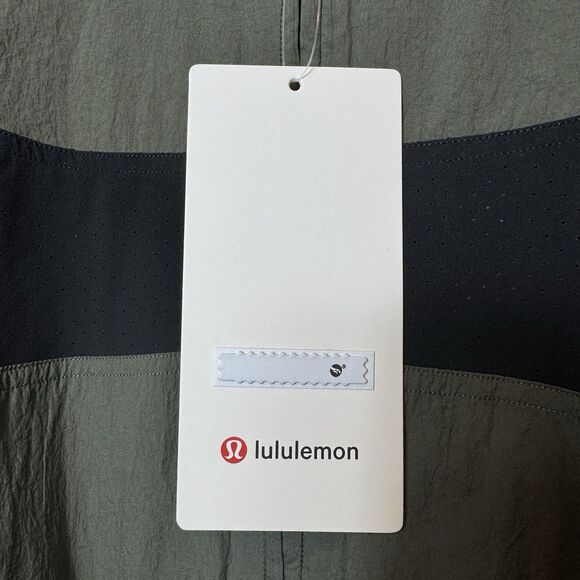 Lululemon Color Block Nylon Collared Jacket Retro Army Green/Black Size M NWT - Picture 4 of 10